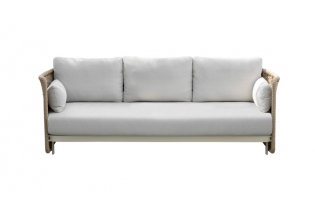 MR1002115 диван из искусственного ротанга трехместный, цвет соломенный